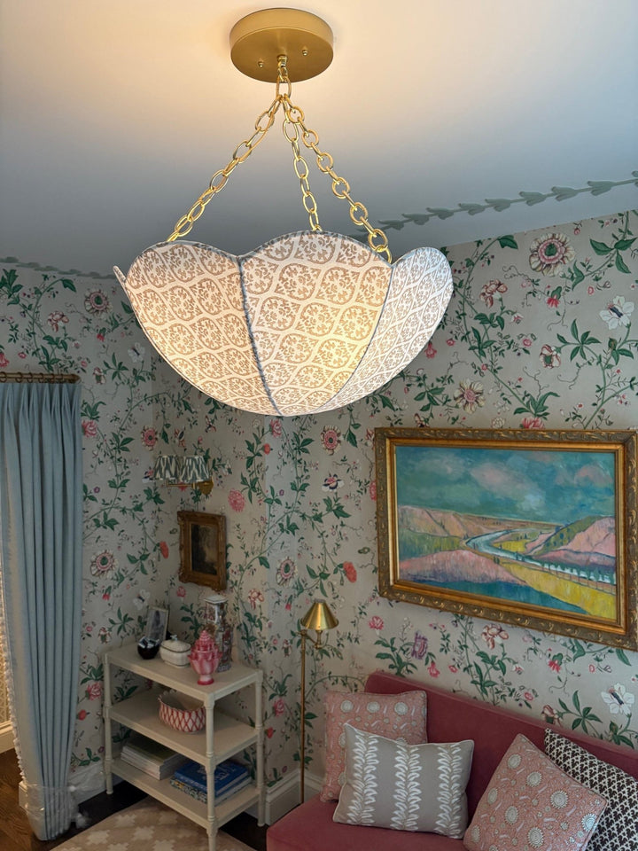 Custom Fabric Umbrella Pendants - Lux Lamp Shades