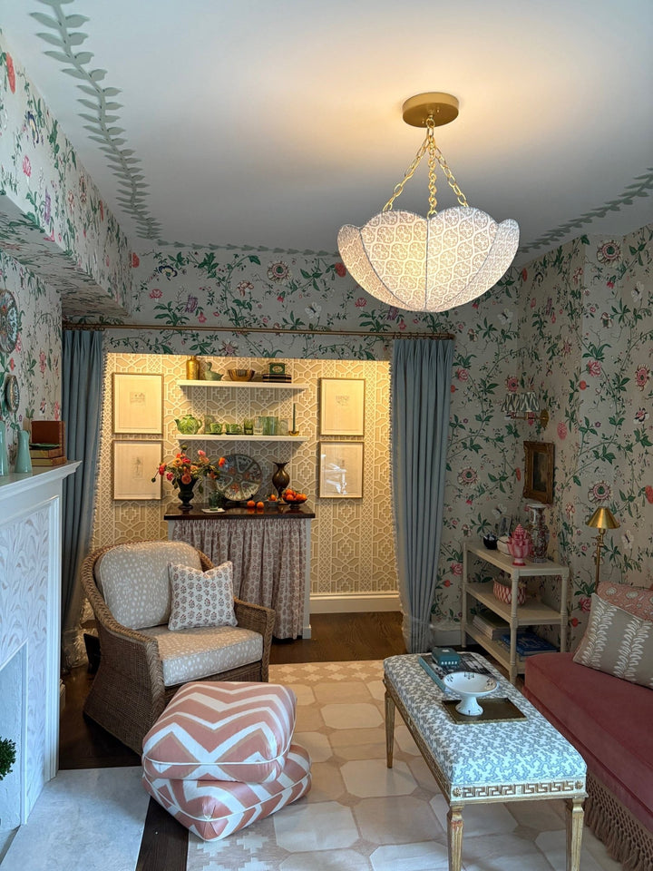 Custom Fabric Umbrella Pendants - Lux Lamp Shades