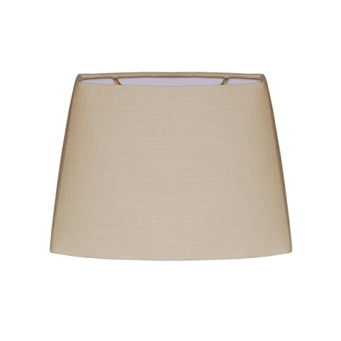 Rectangle Oval Hand Rolled Edge Hard Back Fine Linen Lamp Shade - Beig