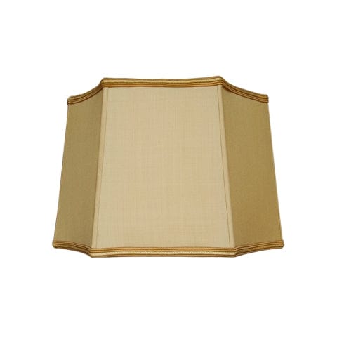 Retro Hex 100% Pongee Silk Lamp Shade - Gold - Lux Lamp Shades