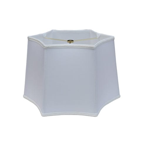 Retro Hex 100% Pongee Silk Lamp Shade - Oyster - Lux Lamp Shades