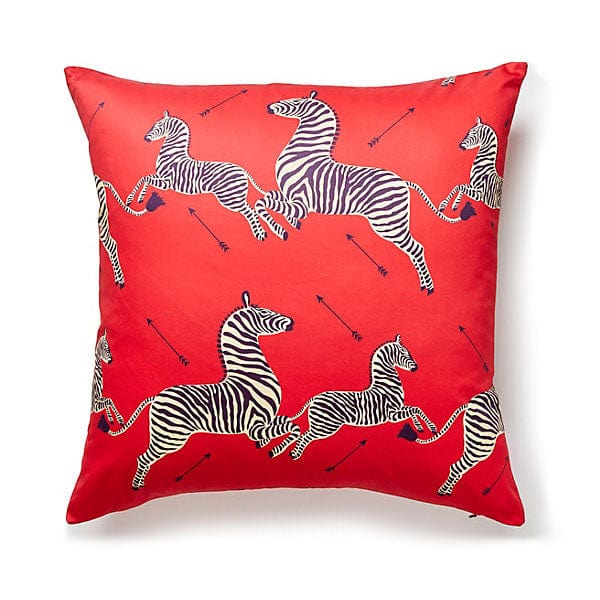 Scalamandré Zebras Petite Pillow | Masai Red - Lux Lamp Shades