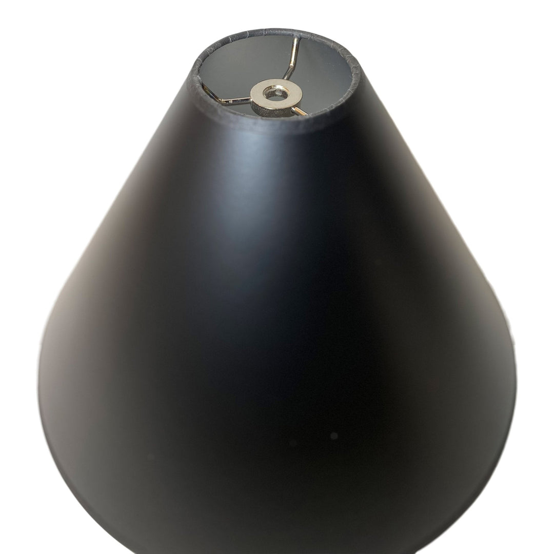 Black Paper with Silver interior Empire Hard-back Lamp Shade - Multiple Sizes + CUSTOM SIZES - Lux Lamp Shades