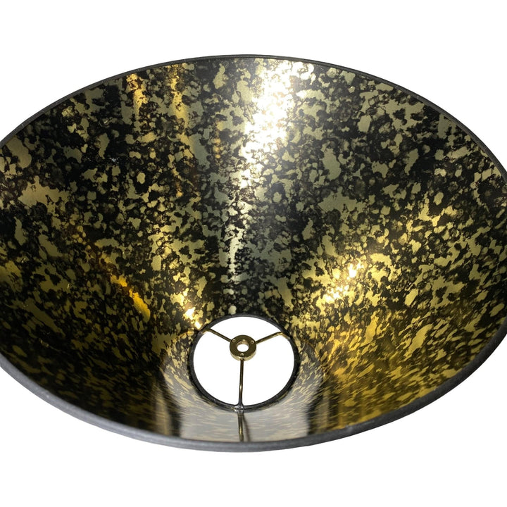 Black Paper with Tortoise Shell interior Empire Hard-back Lamp Shade - Multiple Sizes + CUSTOM SIZES - Lux Lamp Shades