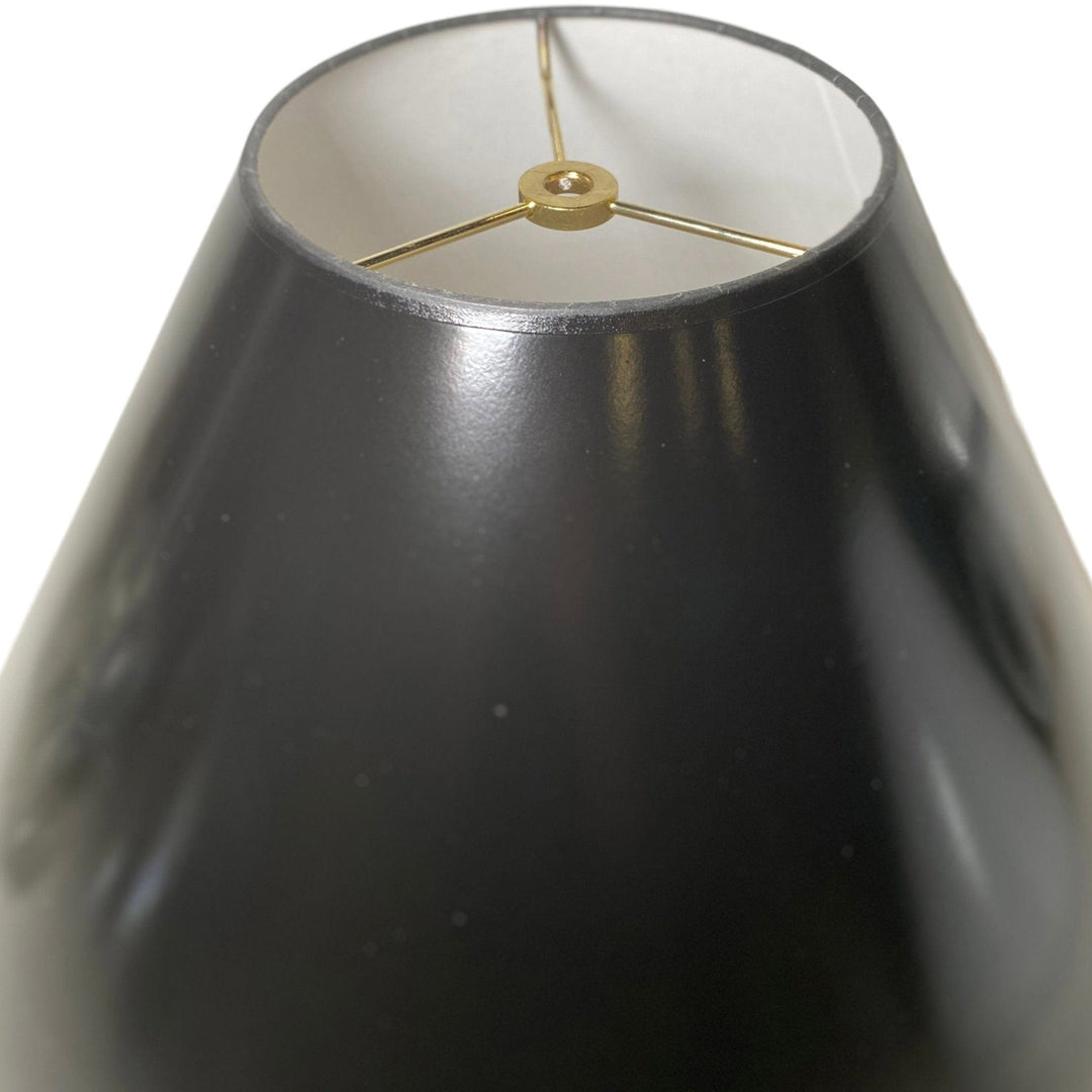 Black Paper with WHITE interior Empire Hard-back Lamp Shade - Multiple Sizes + CUSTOM SIZES - Lux Lamp Shades
