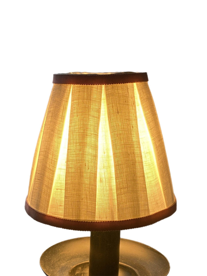 Box Pleat Linen - Empire Chandelier Shade - Available in Three Sizes + Add Custom Trim - Lux Lamp Shades