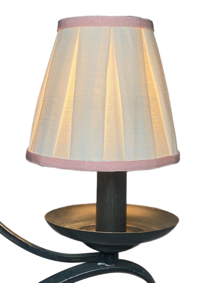 Box Pleat Linen - Empire Chandelier Shade - Available in Three Sizes + Add Custom Trim - Lux Lamp Shades