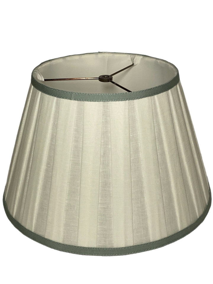 Box Pleat Linen Pembroke Lamp Shades Curated -Available in Five Sizes + Add Custom Trim - Lux Lamp Shades