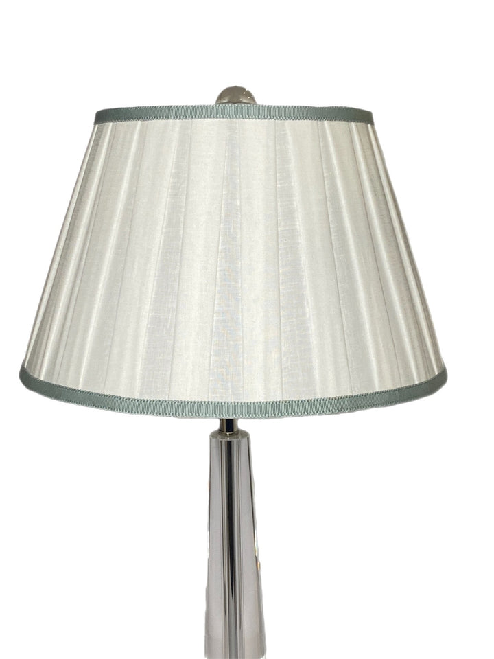 Box Pleat Linen Pembroke Lamp Shades Curated -Available in Five Sizes + Add Custom Trim - Lux Lamp Shades