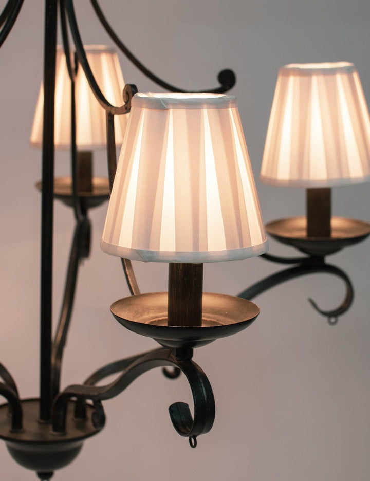 Box Pleat Silk Chandelier Lamp Shade - Available in three sizes - Lux Lamp Shades
