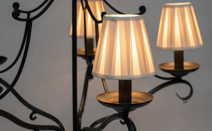 Box Pleat Silk Chandelier Lamp Shade - Available in three sizes - Lux Lamp Shades