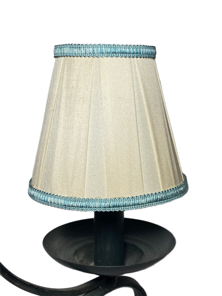 Box Pleat Silk Chandelier Lamp Shade - Available in Three Sizes + Add Custom Gimp - Lux Lamp Shades