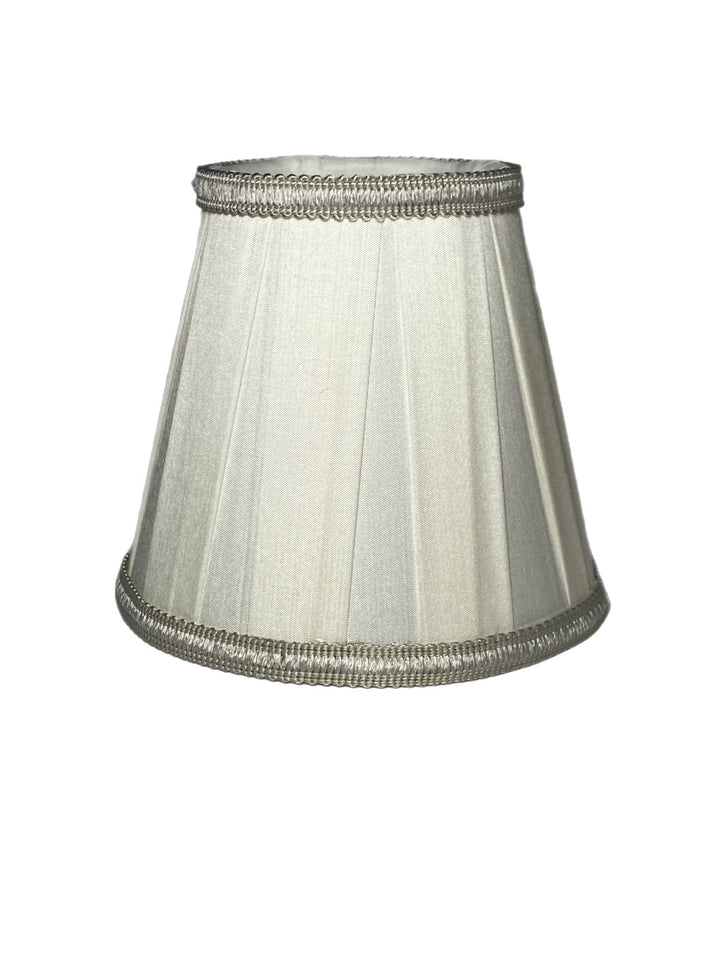Box Pleat Silk Chandelier Lamp Shade - Available in Three Sizes + Add Custom Gimp - Lux Lamp Shades