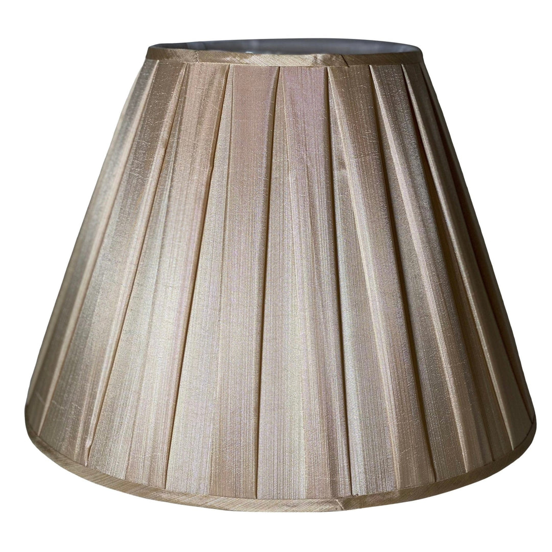 Box Pleat Silk Straw shade 14" base - Only (2) in stock - Lux Lamp Shades