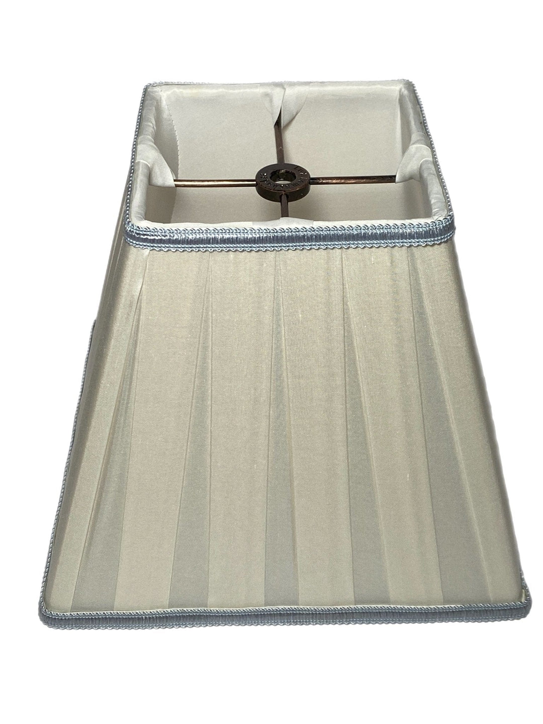 Box Pleat Square Silk Lamp Shades - Available in Two Sizes + Add Silk Gimp - Lux Lamp Shades