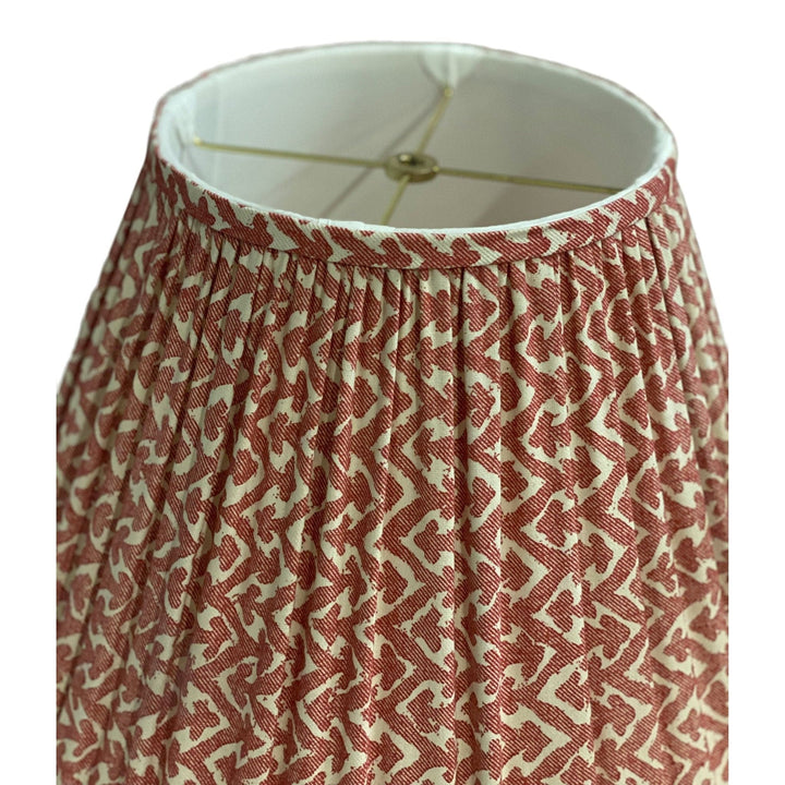 Custom Gathered Fermoie Fabric Empire Shades – 16" and 18" Bases - Lux Lamp Shades