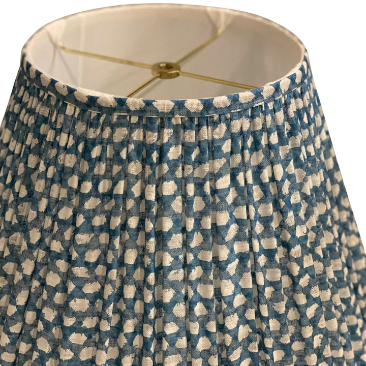 Custom Gathered Fermoie Fabric Empire Shades – 16" and 18" Bases - Lux Lamp Shades