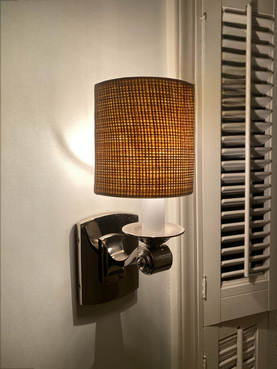 New -5" Raffia Half Drum with Candle Clip - Lux Lamp Shades
