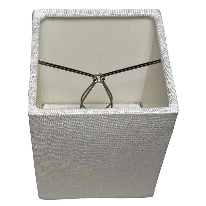 White linen 4" Square Sconce Shade - Lux Lamp Shades
