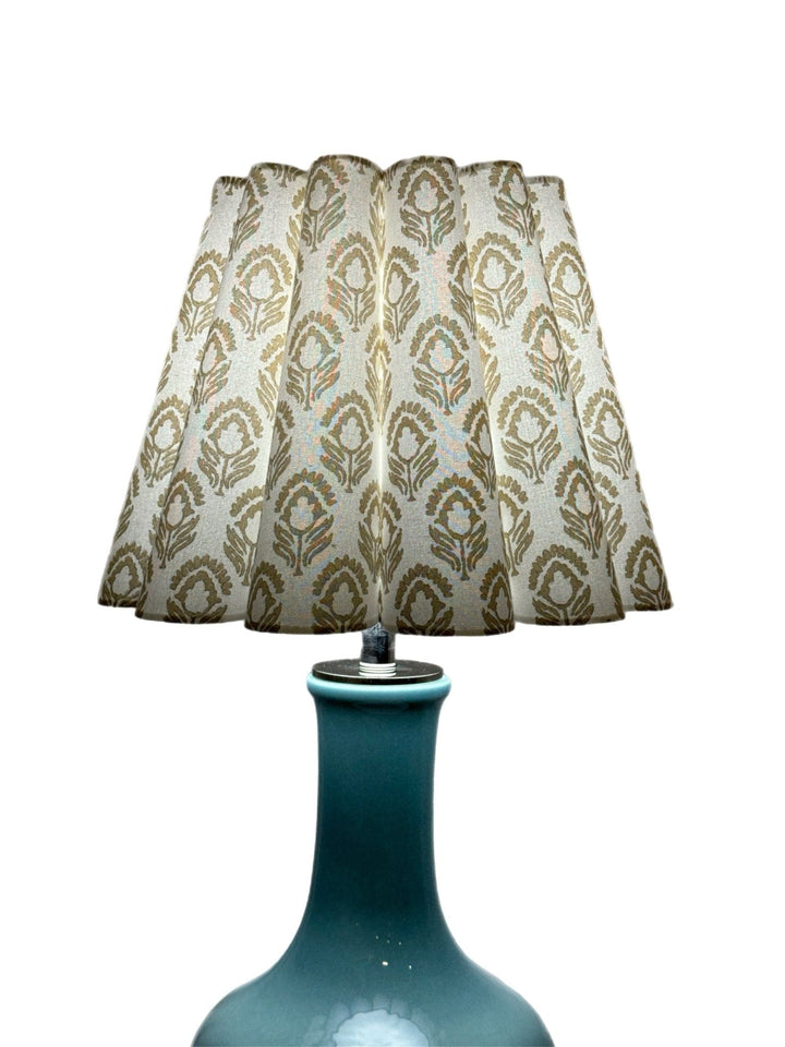 (1) Fluted Shade 16" Base - 10" top x 16" base x 12" slant - Lux Lamp Shades