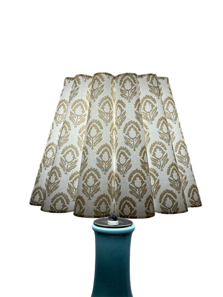 (1) Fluted Shade 16" Base - 10" top x 16" base x 12" slant - Lux Lamp Shades