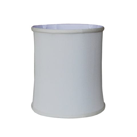 Basic Drum No Hug Double Lining Supreme Satin Lamp Shade - Off White - Lux Lamp Shades