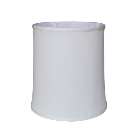 Basic Drum No Hug Double Lining Supreme Satin Lamp Shade - White - Lux Lamp Shades