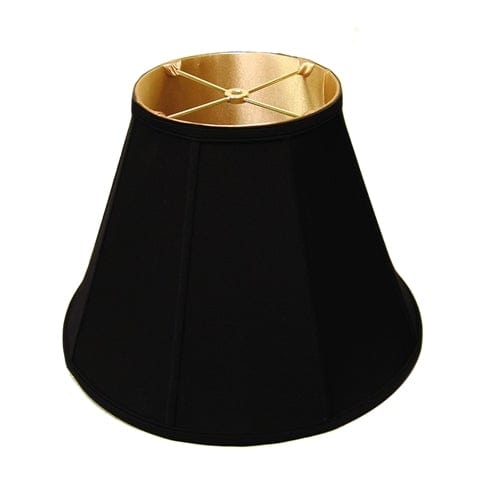 Basic Empire Anna Rayon Lamp Shade - Black Gold Lining - Lux Lamp Shades