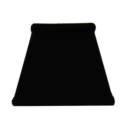 Basic Rectangle Anna Rayon Lamp Shade - Black Gold Lining - Lux Lamp Shades