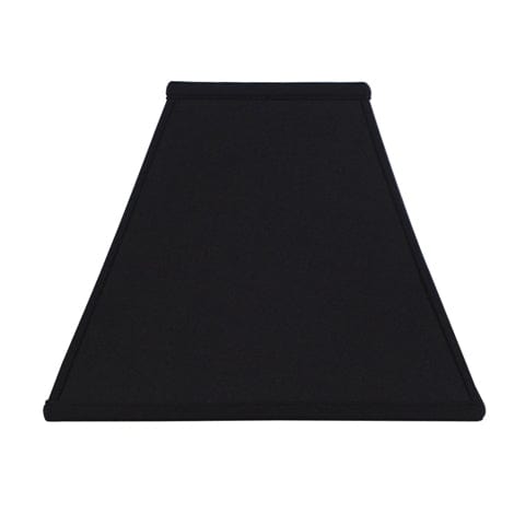 Basic Square Anna Rayon Lamp Shade - Black Gold Lining - Lux Lamp Shades