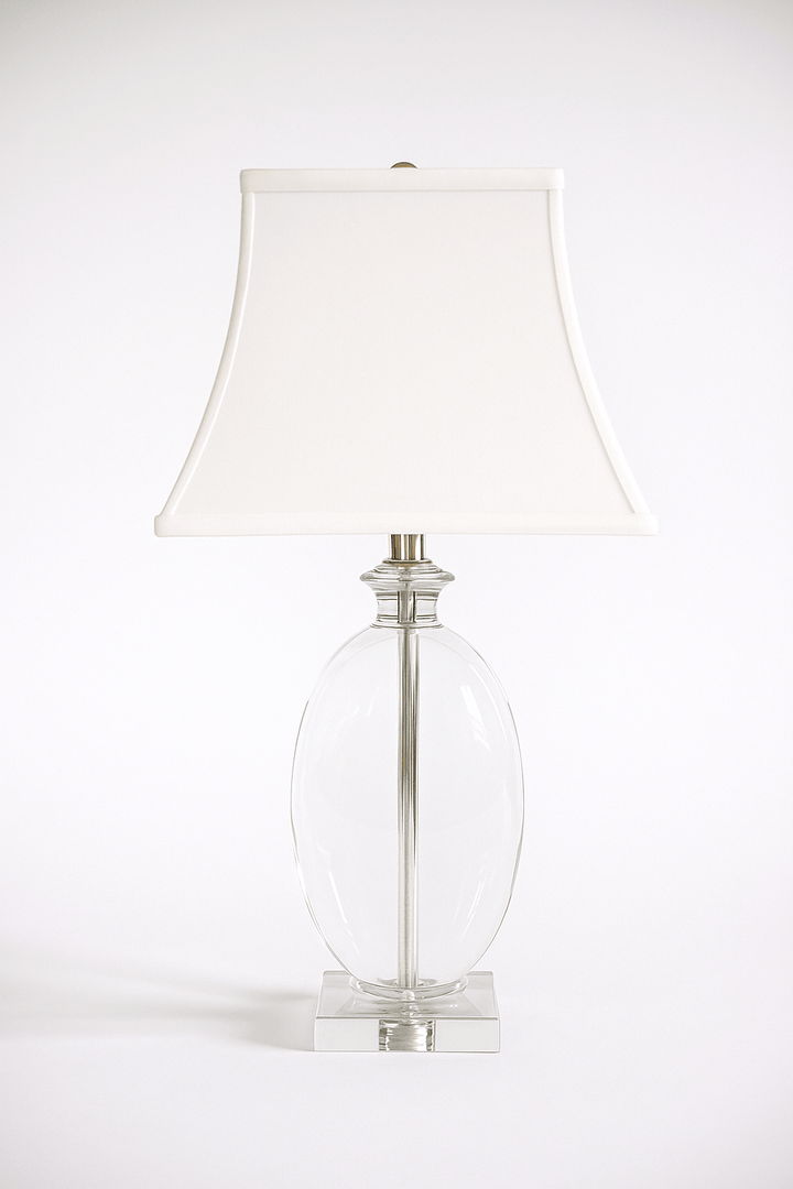 Basic Square Bell Anna Rayon Lamp Shade - White - Lux Lamp Shades