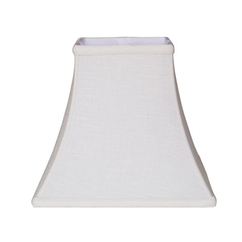 Basic Square Bell Fine Linen Lamp Shade - White - Lux Lamp Shades