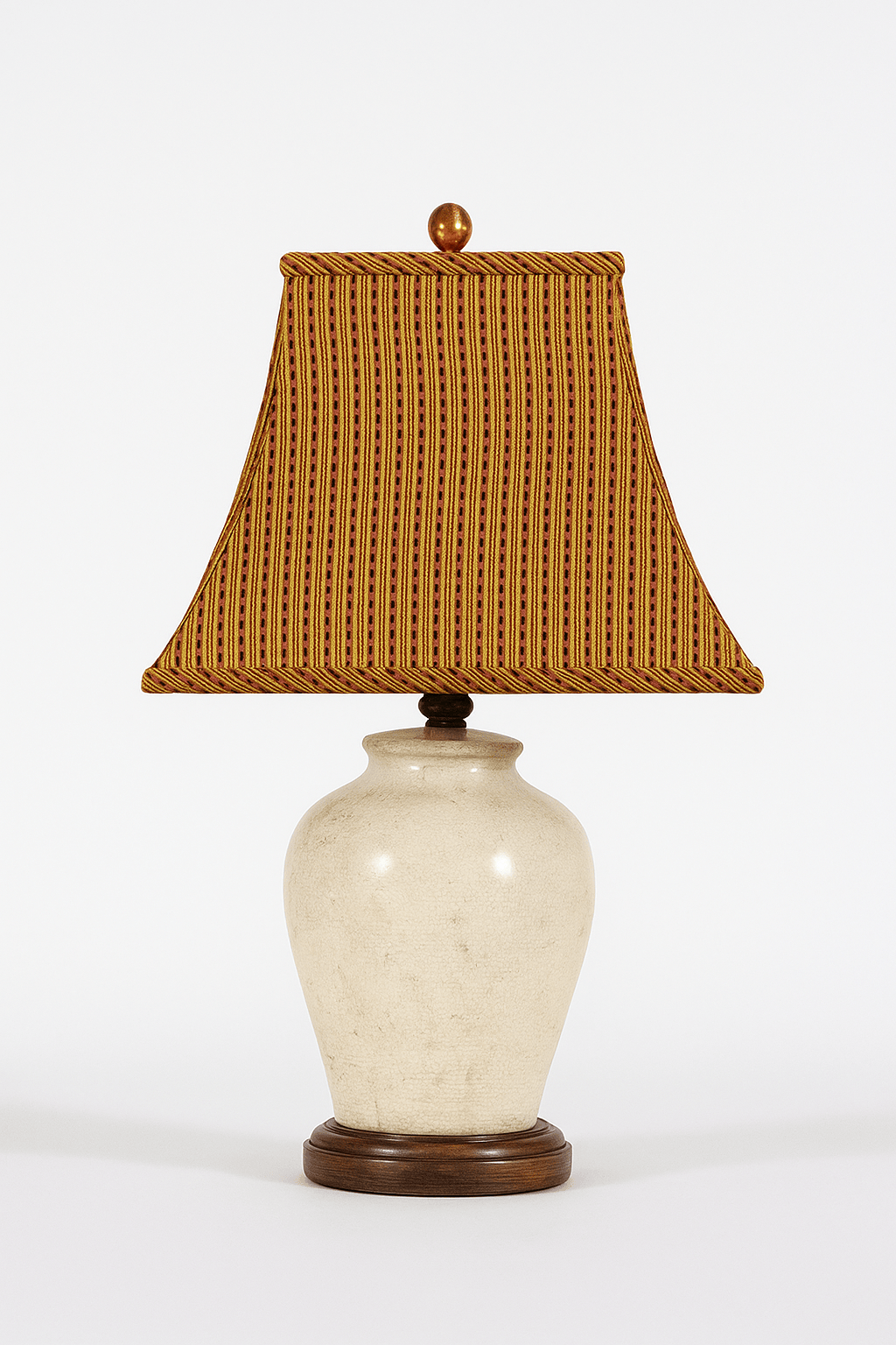 Basic Square Bell Prints Lamp Shade - Red Dot Strips - Lux Lamp Shades