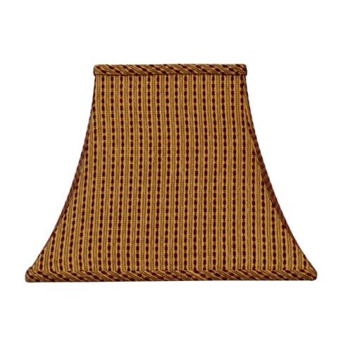 Basic Square Bell Prints Lamp Shade - Red Dot Strips - Lux Lamp Shades