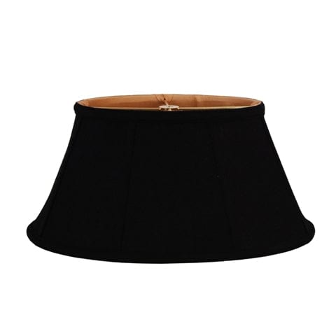 Bouilotte Shallow Empire Anna Rayon Lamp Shade - Black Gold Lining - Lux Lamp Shades