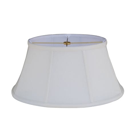 Bouilotte Shallow Empire Supreme Satin Lamp Shade - Off White - Lux Lamp Shades