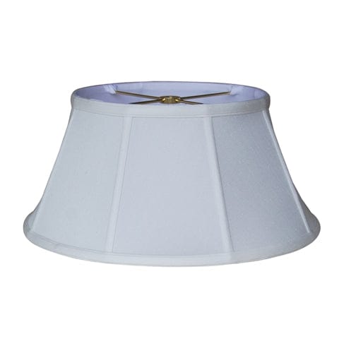 Bouilotte Shallow Empire Supreme Satin Lamp Shade - White - Lux Lamp Shades