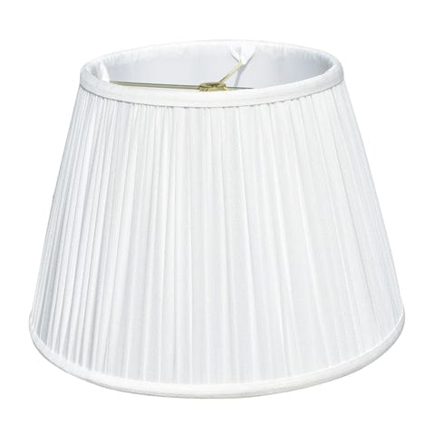 Brit. Empire Hand Shirred Pleats Anna Rayon Lamp Shade - Bone - Lux Lamp Shades