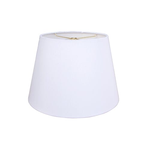 British Empire Hand Rolled Edge Hard Back Anna Rayon Lamp Shade - White - Lux Lamp Shades