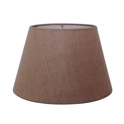 British Empire Hand Rolled Edge Hard Back Burlap Linen Lamp Shade - Beige - Lux Lamp Shades