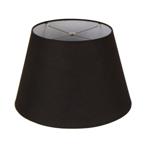 British Empire Hand Rolled Edge Hard Back Linen Lamp Shade - Black - Lux Lamp Shades