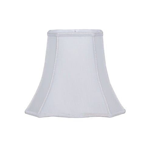 Clover Rectangle Bell with Braided Trim 100% Pongee Silk Lamp Shade - Oyster - Lux Lamp Shades