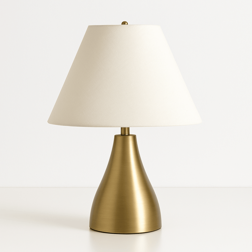 Coolie Hand Rolled Edge Hard Back Fine Linen Lamp Shade - White - Lux Lamp Shades