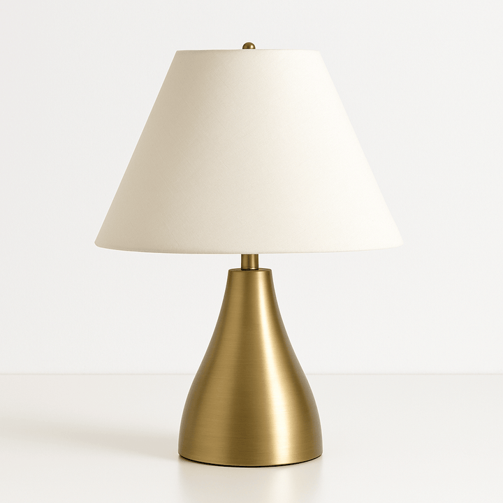 Coolie Hand Rolled Edge Hard Back Fine Linen Lamp Shade - White - Lux Lamp Shades