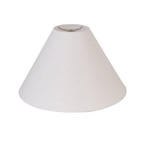 Coolie Hand Rolled Edge Hard Back Fine Linen Lamp Shade - White - Lux Lamp Shades