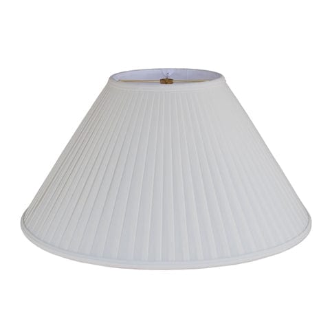 Coolie Hand Side Pleat Anna Rayon Lamp Shade - Off White - Lux Lamp Shades