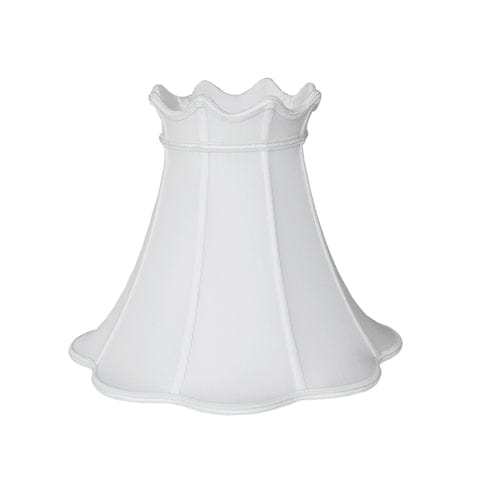 Crowned Bell (Braided Trim) 100% Pongee Silk Lamp Shade - Oyster - Lux Lamp Shades