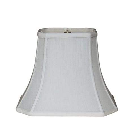 Cut Corner Rectangle Bell 100% Pongee Silk Lamp Shade - Egg Shell - Lux Lamp Shades