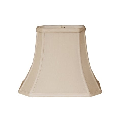 Cut Corner Rectangle Bell 100% Pongee Silk Lamp Shade - Sand - Lux Lamp Shades