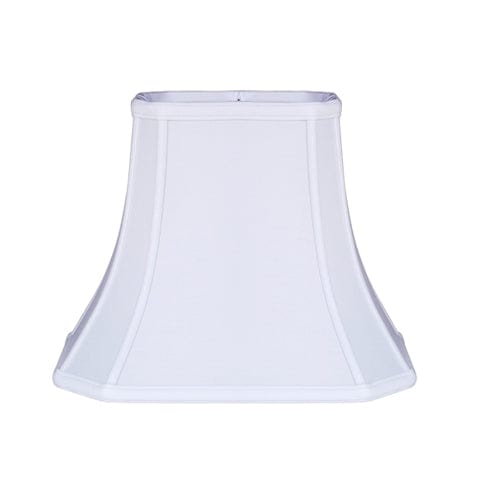 Cut Corner Rectangle Bell Handkerchief Cotton Linen Lamp Shade - White - Lux Lamp Shades